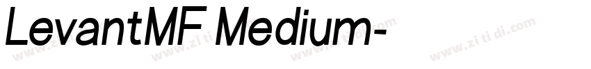 LevantMF Medium字体转换